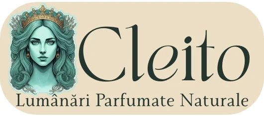 Logo Cleito cu chip si text Lumanari parfumate naturale
